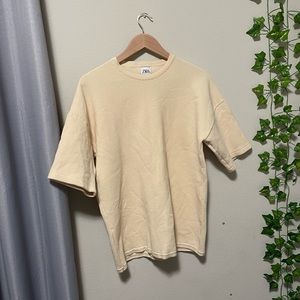 zara cream vintage t shirt